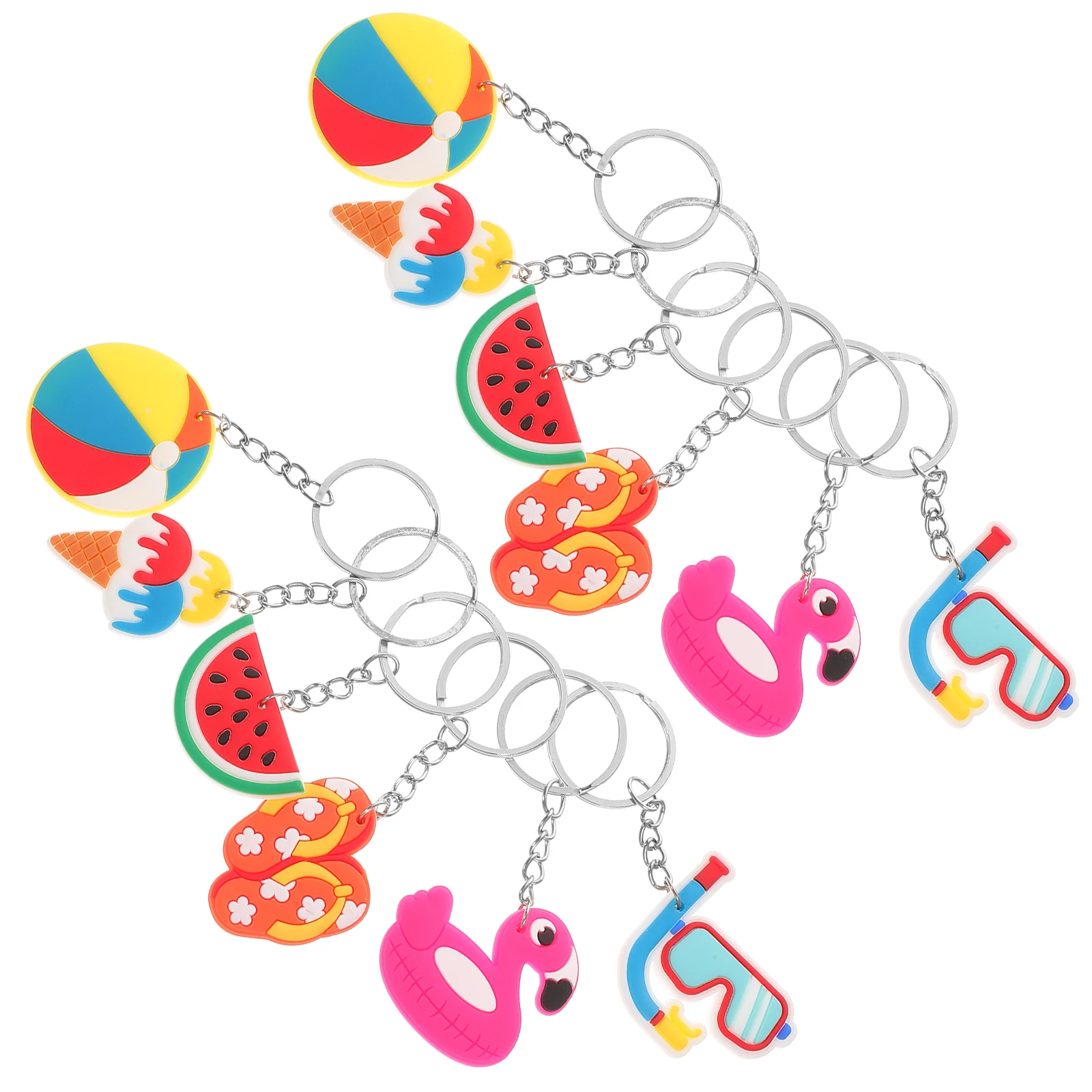 24pcs Beach Decor Keychains PVC Cartoon Pendant Bag Ornaments Keyring Charm Dive Goggles Ice Cream Watermelon Gifts
24pcs Beach Decor Keychains PVC Cartoon Pendant Bag Ornaments Keyring Charm Dive Goggles Ice Cream Watermelon Gifts