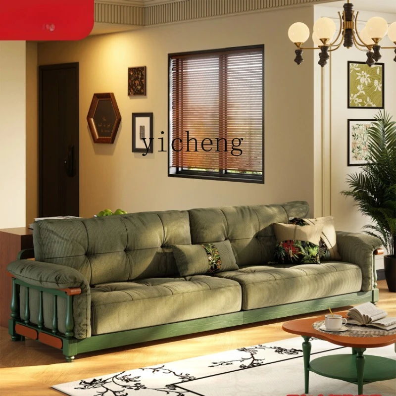 XL retro small apartment living room straight row sofa medium antique solid wood fabric sofa green sofa
XL retro small apartment living room straight row sofa medium antique solid wood fabric sofa green sofa