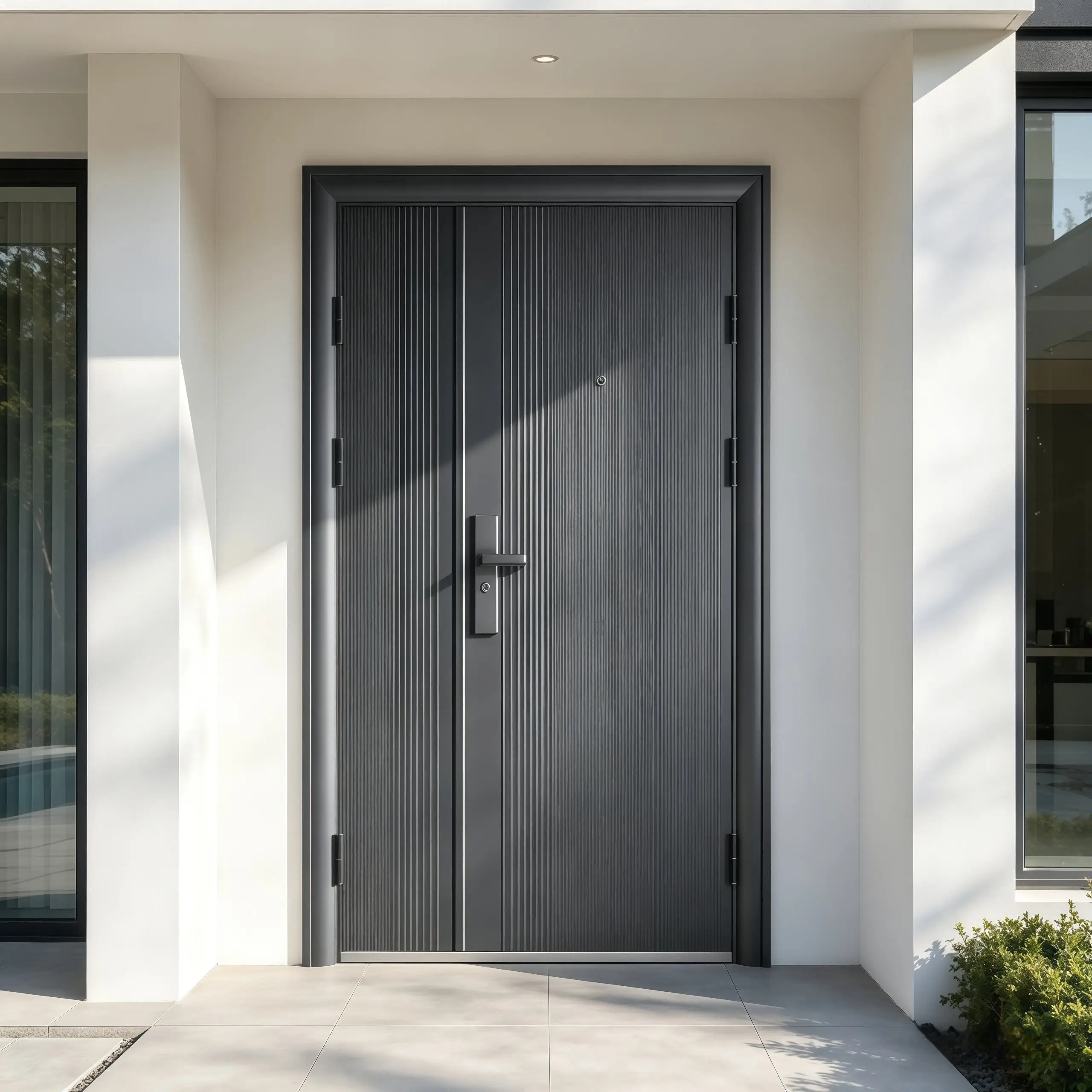 Premium Dark Grey Front Door Modern Apartment Manual Entrance Doors Surface Anodized Dull Polish Aluminum Alloy Security Doors
Premium Dark Grey Front Door Modern Apartment Manual Entrance Doors Surface Anodized Dull Polish Aluminum Alloy Security Doors