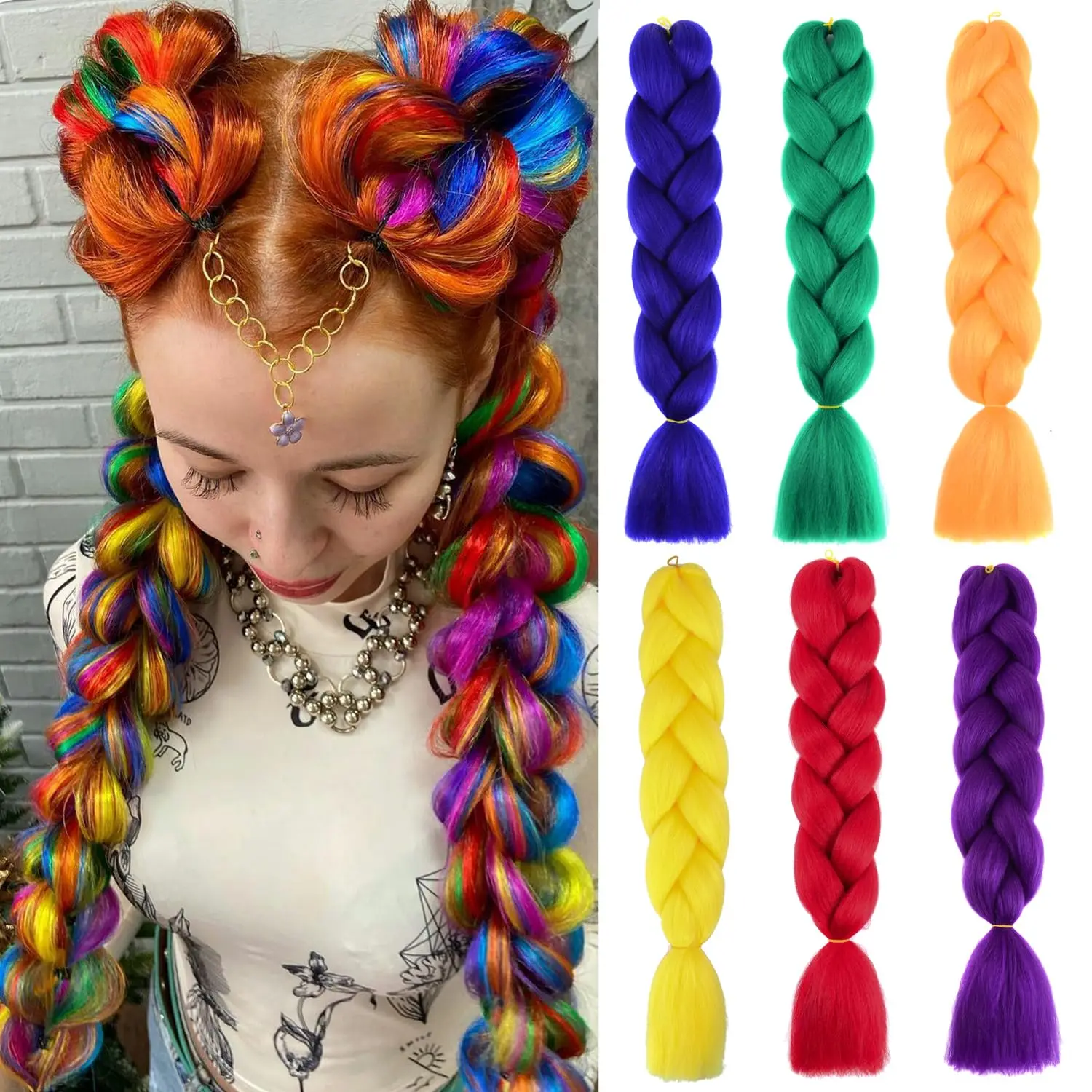 Women's hair accessories 24 inch long synthetic straight braid hair extensions, color large Fried Dough Twists crochet knitting
Women's hair accessories 24 inch long synthetic straight braid hair extensions, color large Fried Dough Twists crochet knitting