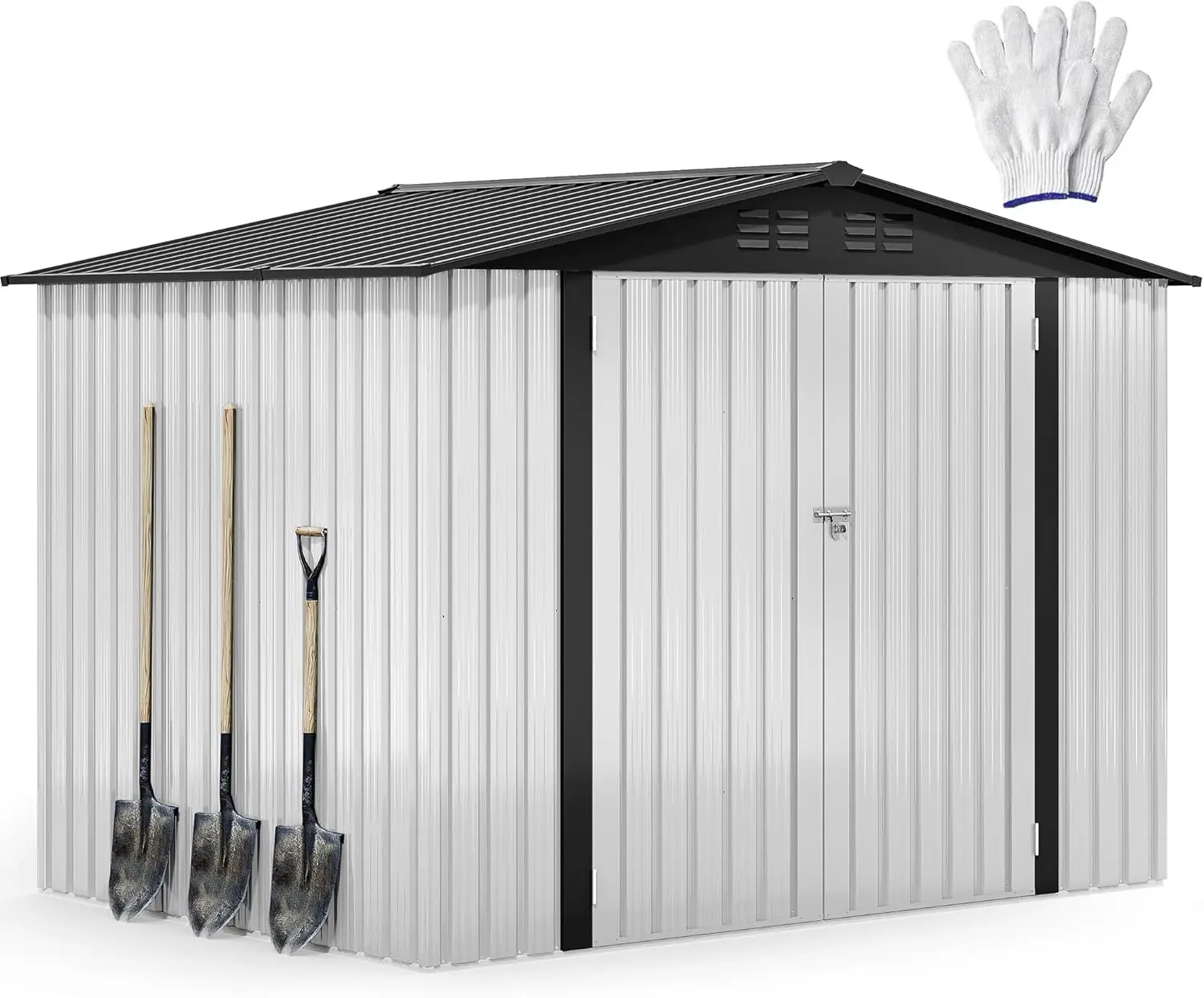 DWVO 8'x6' Large Metal Outdoor Storage Shed, Heavy Duty Tool Storage Sheds for Backyard Patio Lawn - Ideal for Bicycles,
DWVO 8'x6' Large Metal Outdoor Storage Shed, Heavy Duty Tool Storage Sheds for Backyard Patio Lawn - Ideal for Bicycles,