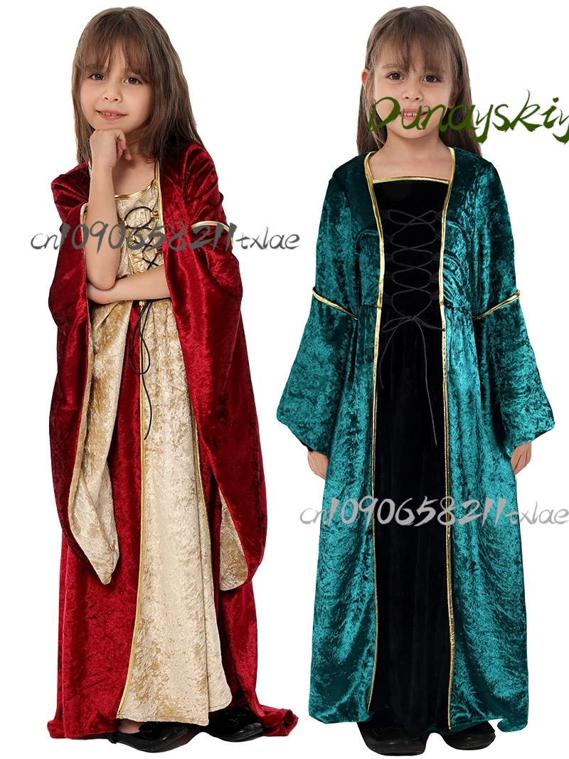 Halloween Renaissance Dress for Girls - Medieval Corset Lace-Up Ball Gown with Puffed Sleeves Victorian Fairy Tale Costume
Halloween Renaissance Dress for Girls - Medieval Corset Lace-Up Ball Gown with Puffed Sleeves Victorian Fairy Tale Costume