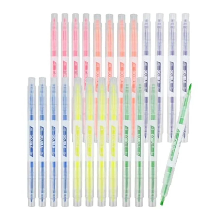 24PCS Pastel Highlighters Pens Set, Double-Ended Colourful Highlighters, Broad and Fine Point Tips, Highlighter Marker Pens for
24PCS Pastel Highlighters Pens Set, Double-Ended Colourful Highlighters, Broad and Fine Point Tips, Highlighter Marker Pens for