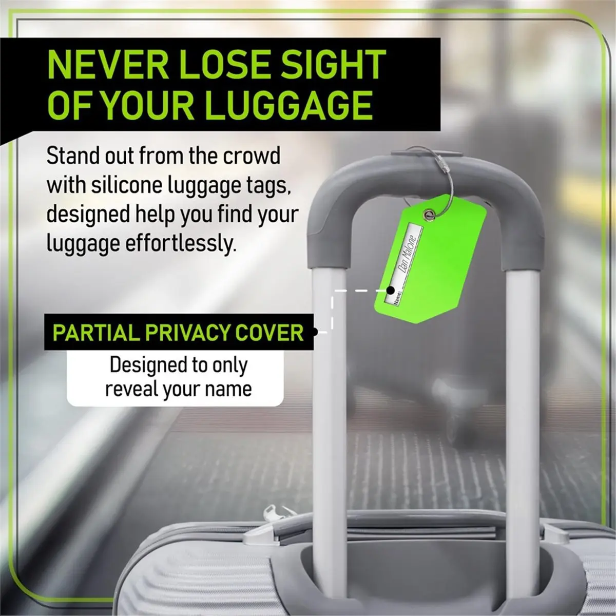 618 Mega Sale Untethered 4-Pack Luggage Tag Set Tags for Suitcases & Travel Bags Easy Identification with Partial Privacy Cover
618 Mega Sale Untethered 4-Pack Luggage Tag Set Tags for Suitcases & Travel Bags Easy Identification with Partial Privacy Cover