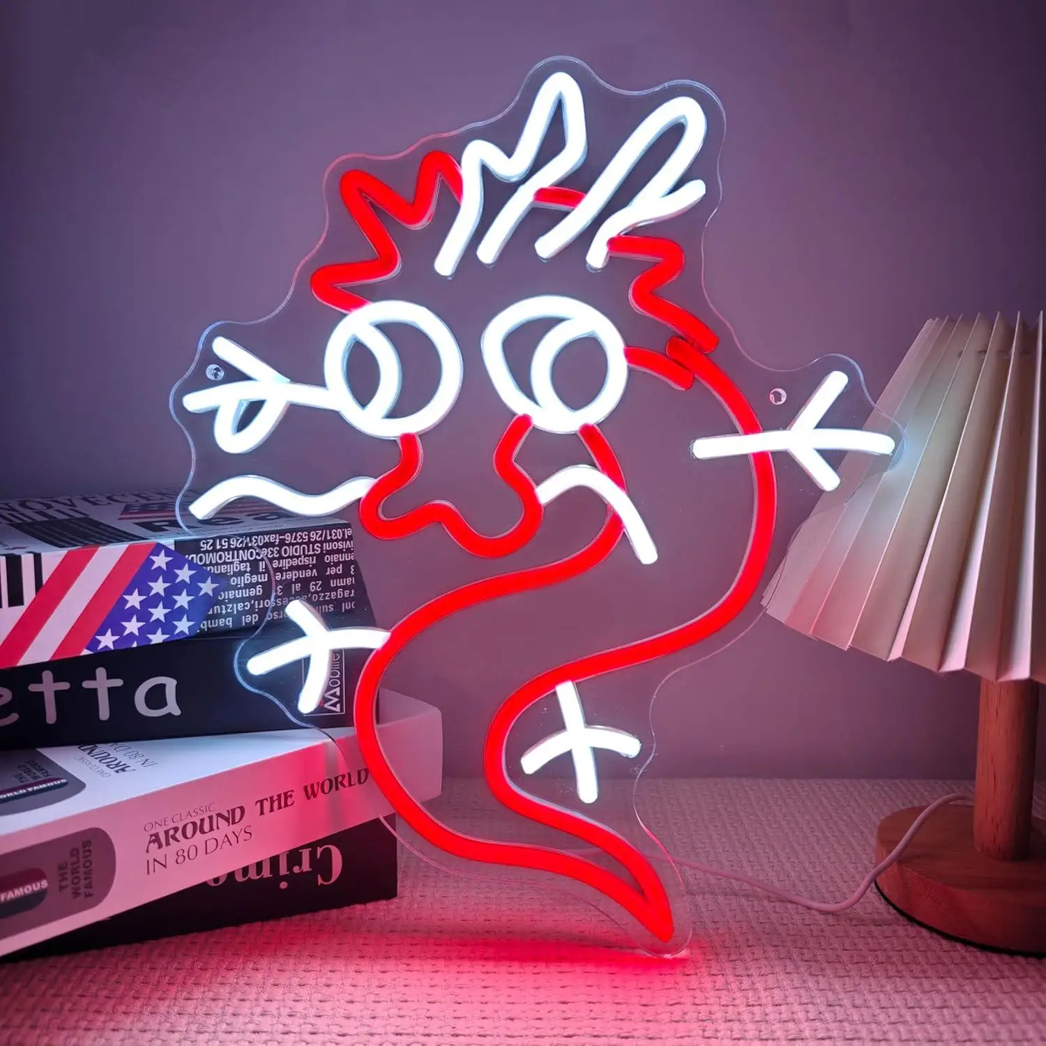 Cute Dragon Neon Sign USB Dimmable LED Neon Lights for Gaming Room Bedroom Aesthetic Decor Special Gifts for Kids Night Light
Cute Dragon Neon Sign USB Dimmable LED Neon Lights for Gaming Room Bedroom Aesthetic Decor Special Gifts for Kids Night Light