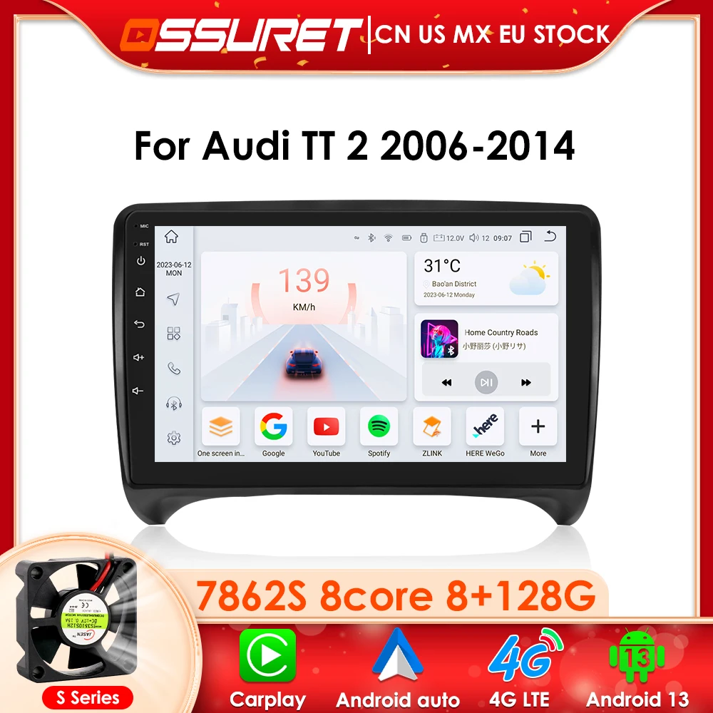 2 Din Android 13 Car Multimedia Radio for Audi TT MK2 2006-2012 2014 Auto Audio GPS Navigation Stereo Player 4G WIFI Carplay SWC
2 Din Android 13 Car Multimedia Radio for Audi TT MK2 2006-2012 2014 Auto Audio GPS Navigation Stereo Player 4G WIFI Carplay SWC