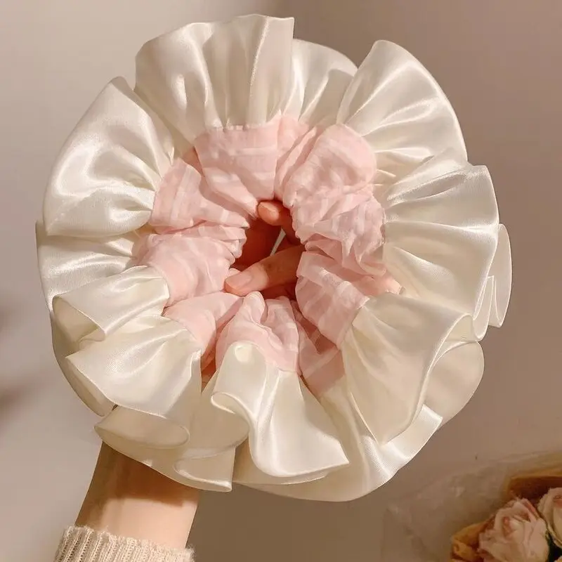 French Gentle Pink Striped Satin Scrunchie Large Hair Tie Elegant Hair Accessory for Ponytail Bun Daily Matching
French Gentle Pink Striped Satin Scrunchie Large Hair Tie Elegant Hair Accessory for Ponytail Bun Daily Matching