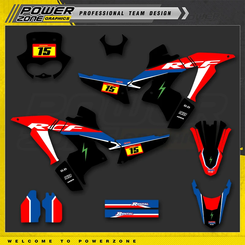 PowerZone For HONDA CRF Custom Team Graphics Backgrounds Decals Stickers Kit For Honda CRF250 300 RALLY 2021 CRF250 001
PowerZone For HONDA CRF Custom Team Graphics Backgrounds Decals Stickers Kit For Honda CRF250 300 RALLY 2021 CRF250 001