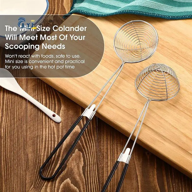 AY03-Hot Pot Strainer Scoops, Stainless Steel Hot Pot Strainer Spoons Mini Mesh Skimmer Spoon Strainer Ladle With Handle
AY03-Hot Pot Strainer Scoops, Stainless Steel Hot Pot Strainer Spoons Mini Mesh Skimmer Spoon Strainer Ladle With Handle