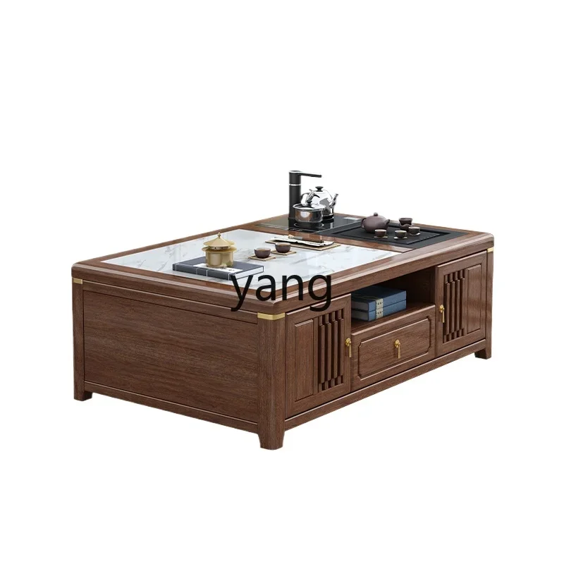 lmm new Chinese solid wood multi-functional kung fu living room small apartment walnut integrated tea table
lmm new Chinese solid wood multi-functional kung fu living room small apartment walnut integrated tea table