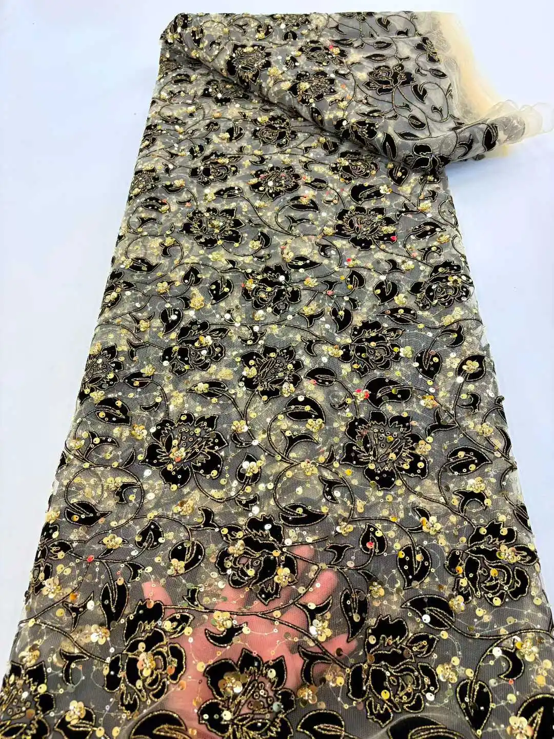 African Lace Fabric Sequins Embroidery Groom Nigerian Bridal 2025 High Quality French Tulle Lace Fabric For Wedding Party
African Lace Fabric Sequins Embroidery Groom Nigerian Bridal 2025 High Quality French Tulle Lace Fabric For Wedding Party