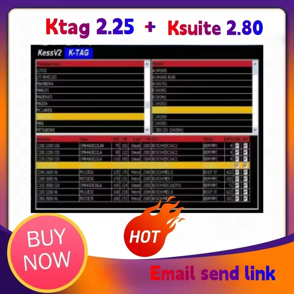 Software Ktag 2.25 y Ksuite 2.80 para KESS V2 y V5.017 – RSA Error Fix, herramienta de desbloqueo para coche, camión, bicicleta
Software Ktag 2.25 y Ksuite 2.80 para KESS V2 y V5.017 – RSA Error Fix, herramienta de desbloqueo para coche, camión, bicicleta