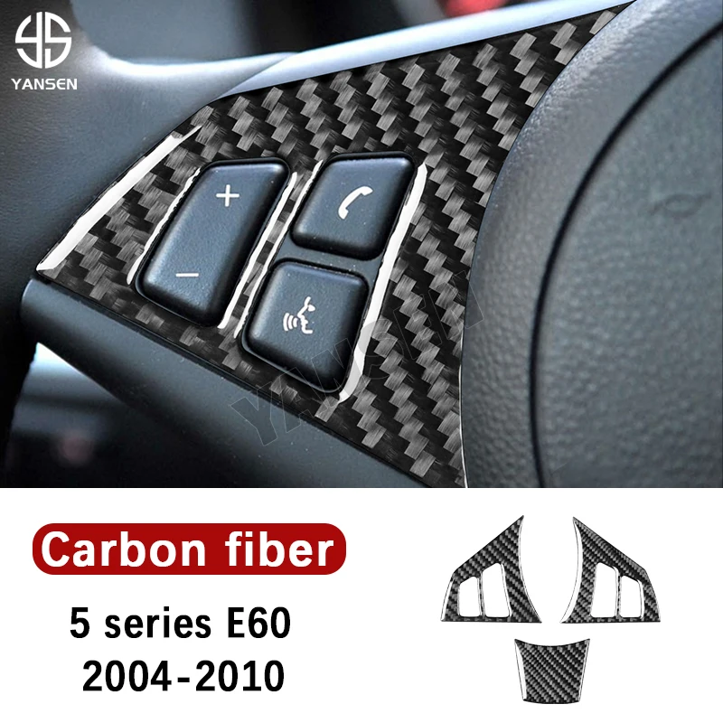 Car Steering Wheel Buttons Panel Trim Decoration Carbon Fiber Cover Sticker For BMW 5 Series E60 2004-2010 Accessories
Car Steering Wheel Buttons Panel Trim Decoration Carbon Fiber Cover Sticker For BMW 5 Series E60 2004-2010 Accessories