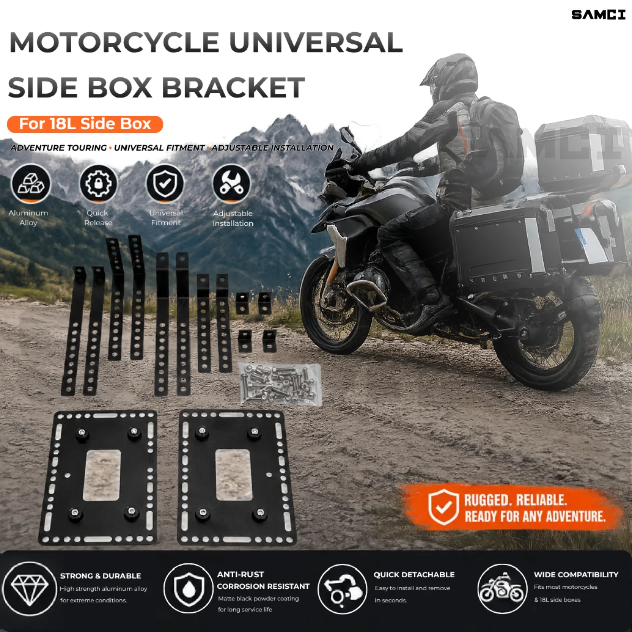 18L Side Box Bracket Universal Luggage Rack Quick Detachable Carrier Motorcycles Accessories For Yamaha Tenere700 BMW HONDA
18L Side Box Bracket Universal Luggage Rack Quick Detachable Carrier Motorcycles Accessories For Yamaha Tenere700 BMW HONDA