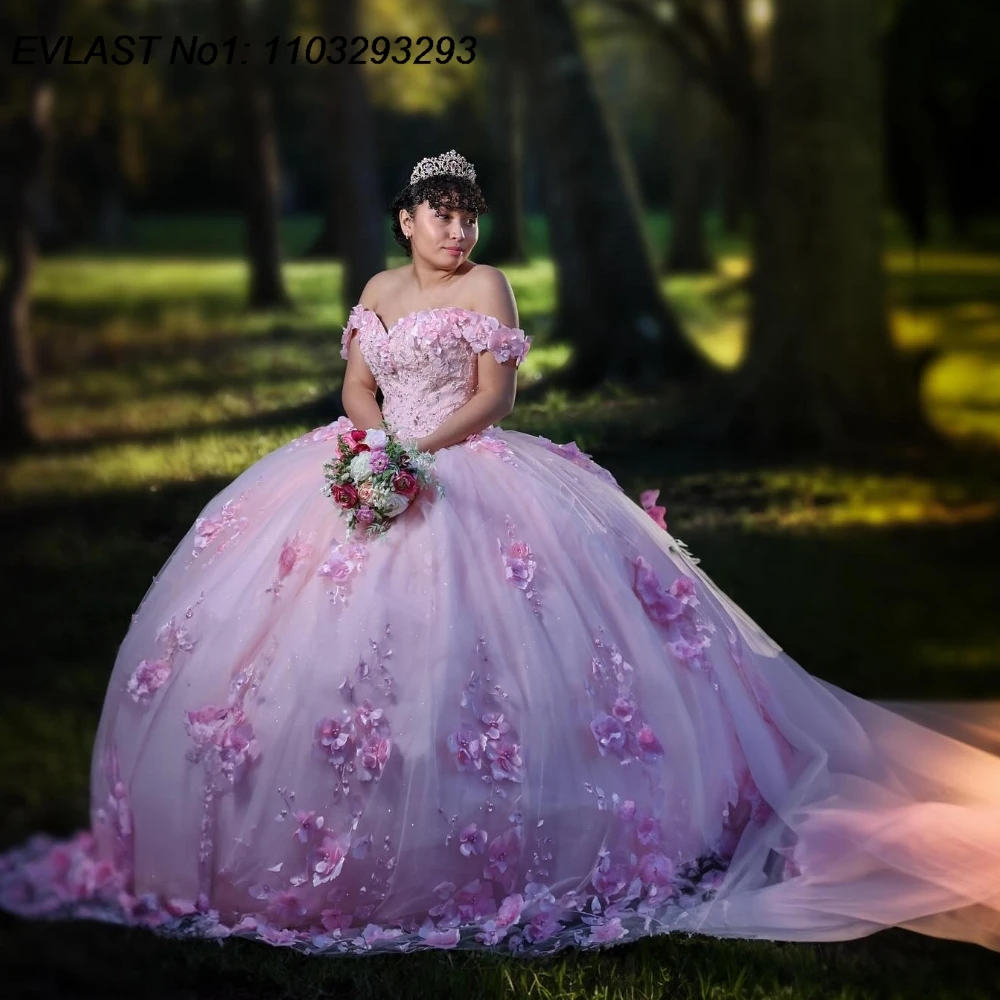 EVLAST Customized Luxury Pink Ball Gown Quinceanera Dress 3D Floral Applique Beading Corset Sweet 16 Vestidos De 15 Anos E1Q617
EVLAST Customized Luxury Pink Ball Gown Quinceanera Dress 3D Floral Applique Beading Corset Sweet 16 Vestidos De 15 Anos E1Q617