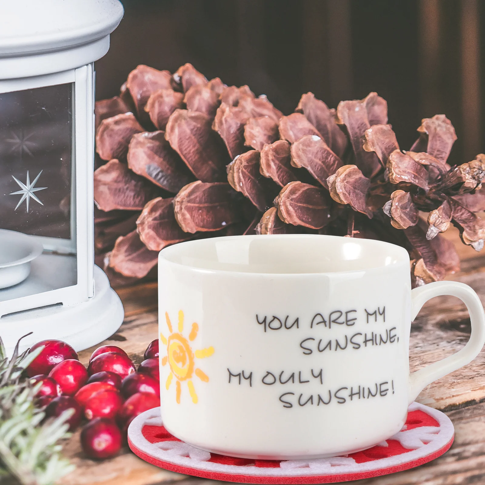 12pcs Insulation Drink Coaster Round Non-Skid Christmas Themed Cup Mat Felt Fabric Placemat For Home Office Bar Restaurant Use
12pcs Insulation Drink Coaster Round Non-Skid Christmas Themed Cup Mat Felt Fabric Placemat For Home Office Bar Restaurant Use