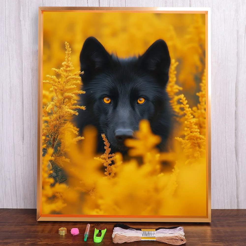 Black Wolf Printed Fabric Cross Stitch Embroidery Set DMC Threads Hobby Handicraft Knitting Handmade Design Magic Promotions
Black Wolf Printed Fabric Cross Stitch Embroidery Set DMC Threads Hobby Handicraft Knitting Handmade Design Magic Promotions