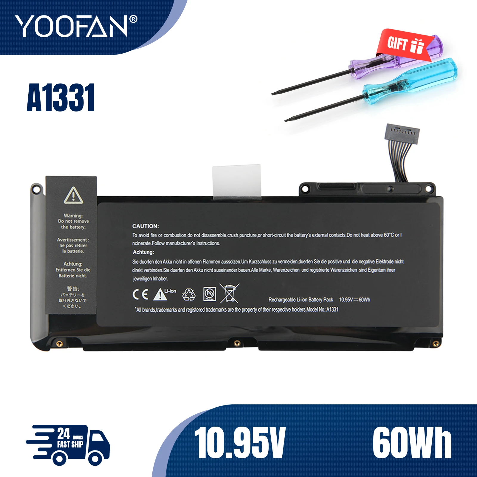 YOOFAN Batería de ordenador portátil para Apple MacBook, 13,3 ", A1331, A1342, Unibody, MC207LL/A, MC516LL/A, 020-6809-A
YOOFAN Batería de ordenador portátil para Apple MacBook, 13,3 ", A1331, A1342, Unibody, MC207LL/A, MC516LL/A, 020-6809-A