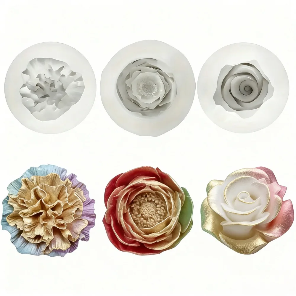 3-Piece Silicone Molds for Roses, Peonies, and Carnations, Suitable for Candles, Soap, and Clay Crafts, Ideal for Handicrafts, Home Decoration, Weddings, Birthdays, Valentine's Day, Thanksgiving Gifts - Candle Making Materials, Resin Art, Fine Petals, Spe
3-Piece Silicone Molds for Roses, Peonies, and Carnations, Suitable for Candles, Soap, and Clay Crafts, Ideal for Handicrafts, Home Decoration, Weddings, Birthdays, Valentine's Day, Thanksgiving Gifts - Candle Making Materials, Resin Art, Fine Petals, Spe