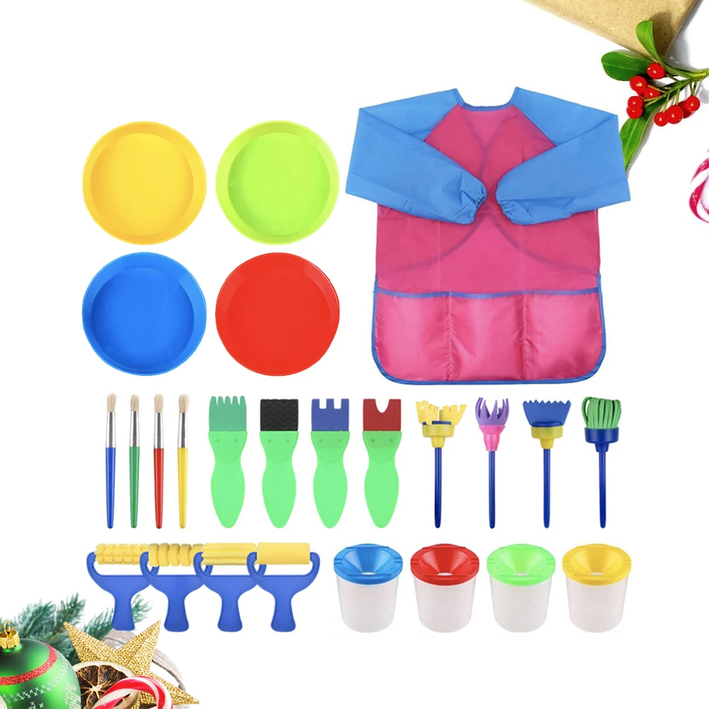 1 Set DIY Art Sponge Painted and Apron Set Colorful Baby Early Educational Graffiti Drawing Seal Art Supplies with Plate for Kin
1 Set DIY Art Sponge Painted and Apron Set Colorful Baby Early Educational Graffiti Drawing Seal Art Supplies with Plate for Kin