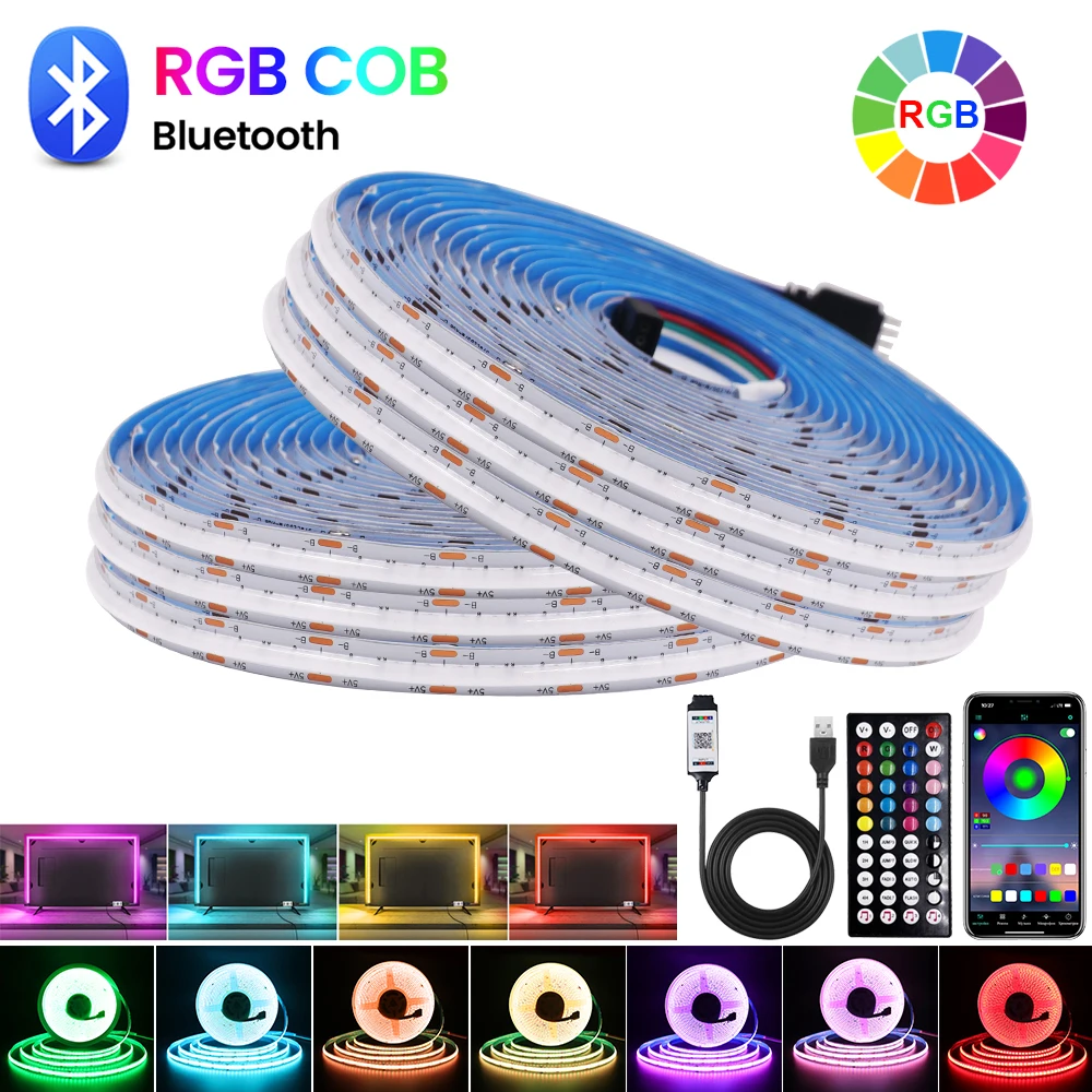 5 В USB RGB Светодиодная лента Bluetooth COB Светодиодная лента светильник 576 светодиодов/м высокая гибкая светодиодная лента высокой плотности линейный светильник ТВ ПОДСВЕТКА комнаты
5 В USB RGB Светодиодная лента Bluetooth COB Светодиодная лента светильник 576 светодиодов/м высокая гибкая светодиодная лента высокой плотности линейный светильник ТВ ПОДСВЕТКА комнаты