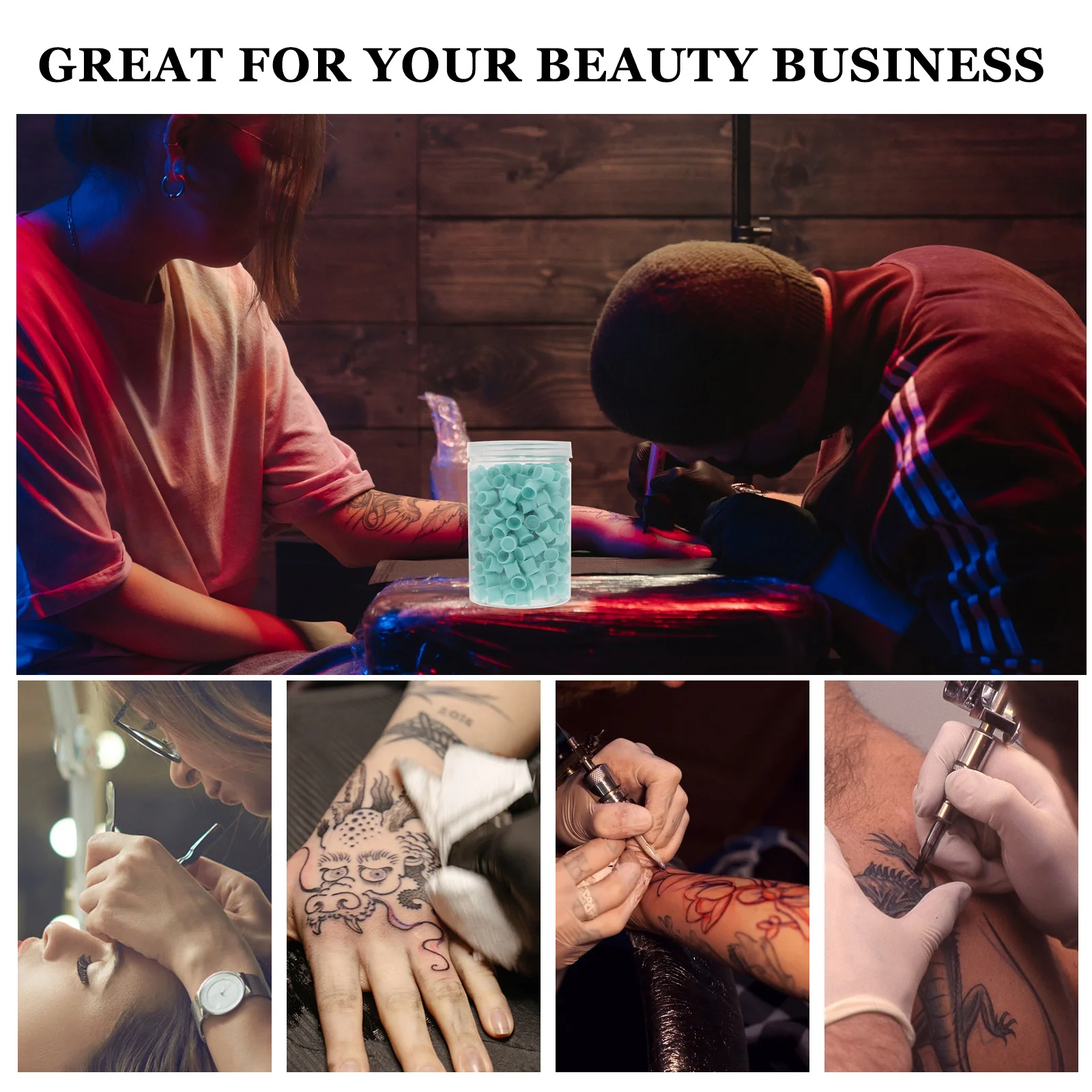 300Pcs Disposable Tattoos Silicone Ink Cups Secure Fit No Spill Tattoo Pigment Containers Kit Set Tattoos Cups
300Pcs Disposable Tattoos Silicone Ink Cups Secure Fit No Spill Tattoo Pigment Containers Kit Set Tattoos Cups