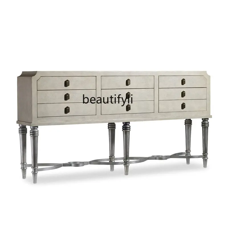 yj New Classical Entry Entrance Cabinet Light Luxury Hallway Living Room Metal Stainless Steel Curio Cabinet Chest of Drawers
yj New Classical Entry Entrance Cabinet Light Luxury Hallway Living Room Metal Stainless Steel Curio Cabinet Chest of Drawers