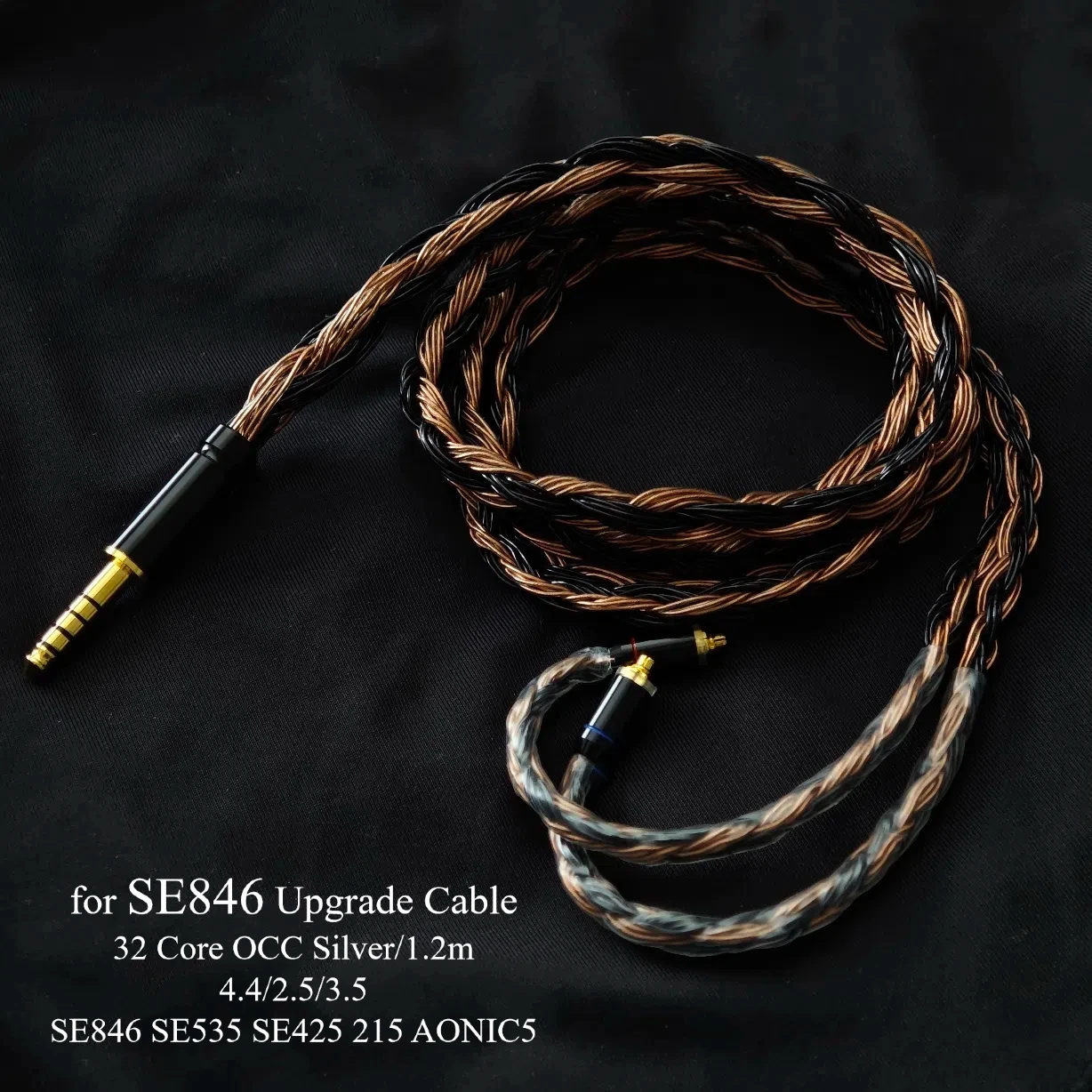32-Core SE846, SE535, SE425, 215, AONIC5, 2.5 3.5 4.4mm Balanced Headphone Upgrade Cable, Silver-Plated OCC
32-Core SE846, SE535, SE425, 215, AONIC5, 2.5 3.5 4.4mm Balanced Headphone Upgrade Cable, Silver-Plated OCC