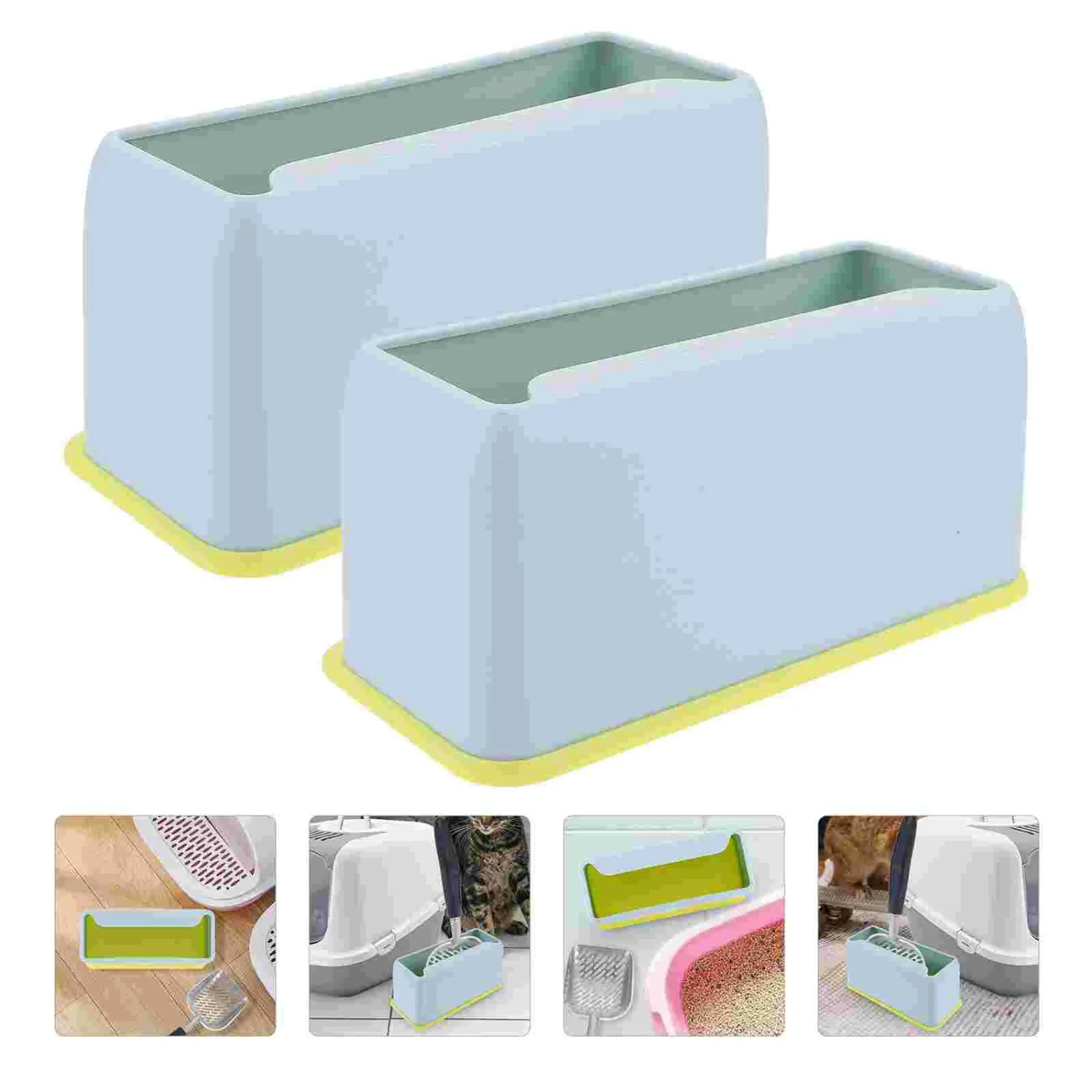 2 Pcs Bins Cat Litter Box Convenient Scooper Holder Container Wear-resistant Stand Plastic Supply
2 Pcs Bins Cat Litter Box Convenient Scooper Holder Container Wear-resistant Stand Plastic Supply