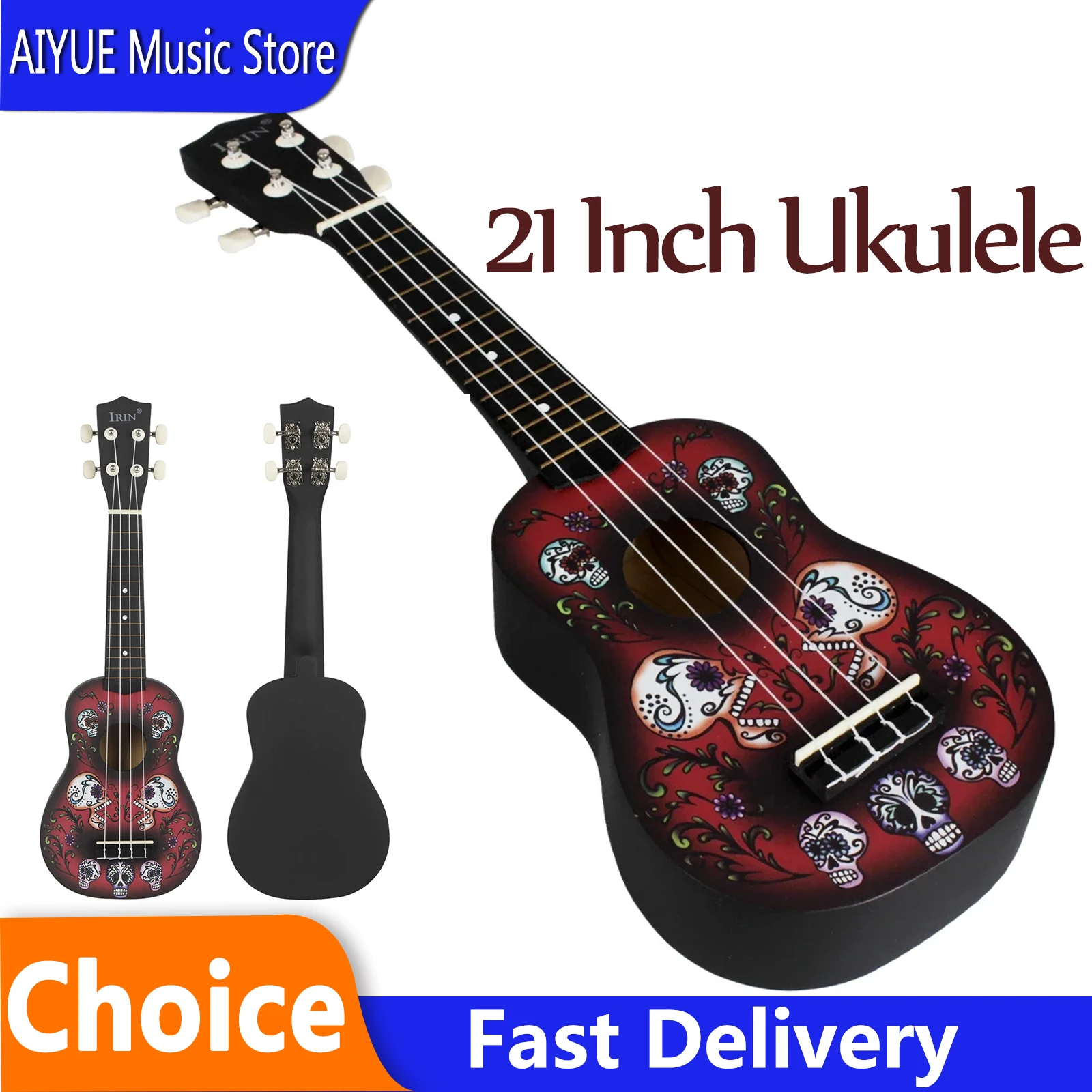 IRIN 21 Inch Ukulele 4 Strings Guitar Dark Hawaiian Mini Guitarra Basswood Ukulele For Beginner Stringed Musical Instrument
IRIN 21 Inch Ukulele 4 Strings Guitar Dark Hawaiian Mini Guitarra Basswood Ukulele For Beginner Stringed Musical Instrument