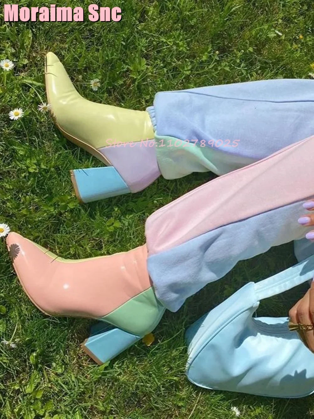 Разноцветные ботильоны с острым носком на блочном массивном каблуке с боковой молнией Сексуальные модные женские современные ботинки Светлые цвета Классические ботинки
Разноцветные ботильоны с острым носком на блочном массивном каблуке с боковой молнией Сексуальные модные женские современные ботинки Светлые цвета Классические ботинки