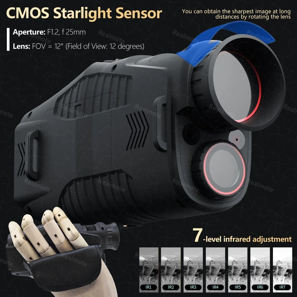 R11Pro+ Monocular Night Vision Scope Upgraded 2.5K Starlight 10x Zoom 800m IR Day&night Long Range Infrared Night Vision Device
R11Pro+ Monocular Night Vision Scope Upgraded 2.5K Starlight 10x Zoom 800m IR Day&night Long Range Infrared Night Vision Device