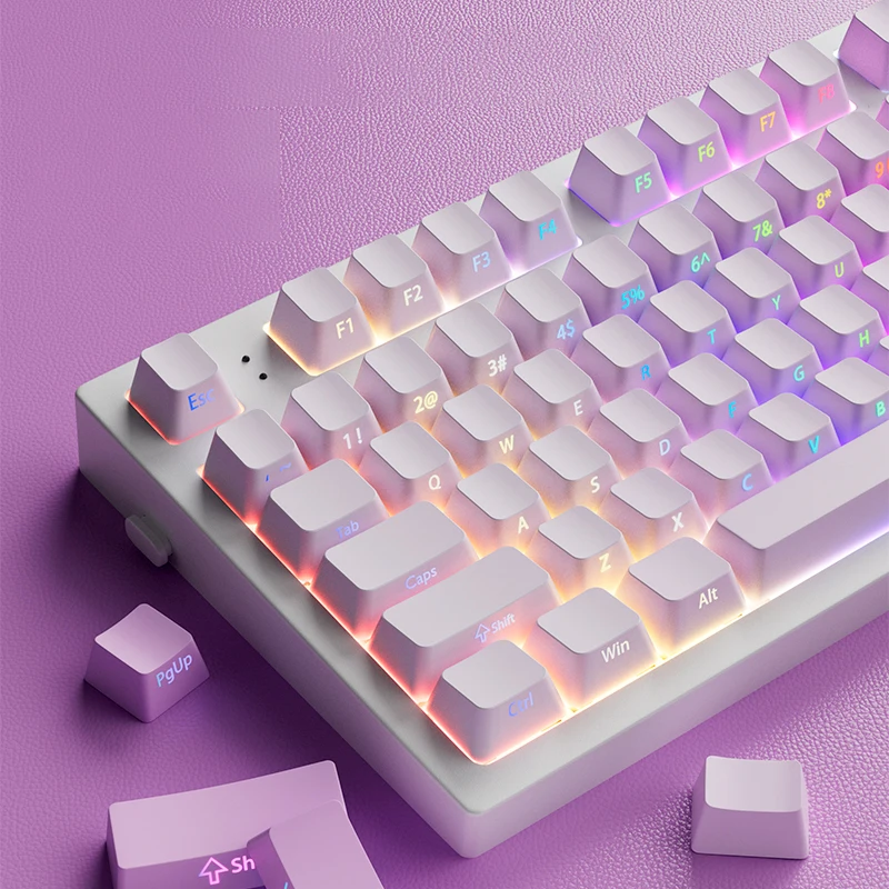 Колпачки для клавиш Double Shot PBT Cherry Profile 121, фиолетовые блестящие колпачки для клавиш с боковой подсветкой для переключателей Cherry MX, игровая клавиатура
Колпачки для клавиш Double Shot PBT Cherry Profile 121, фиолетовые блестящие колпачки для клавиш с боковой подсветкой для переключателей Cherry MX, игровая клавиатура