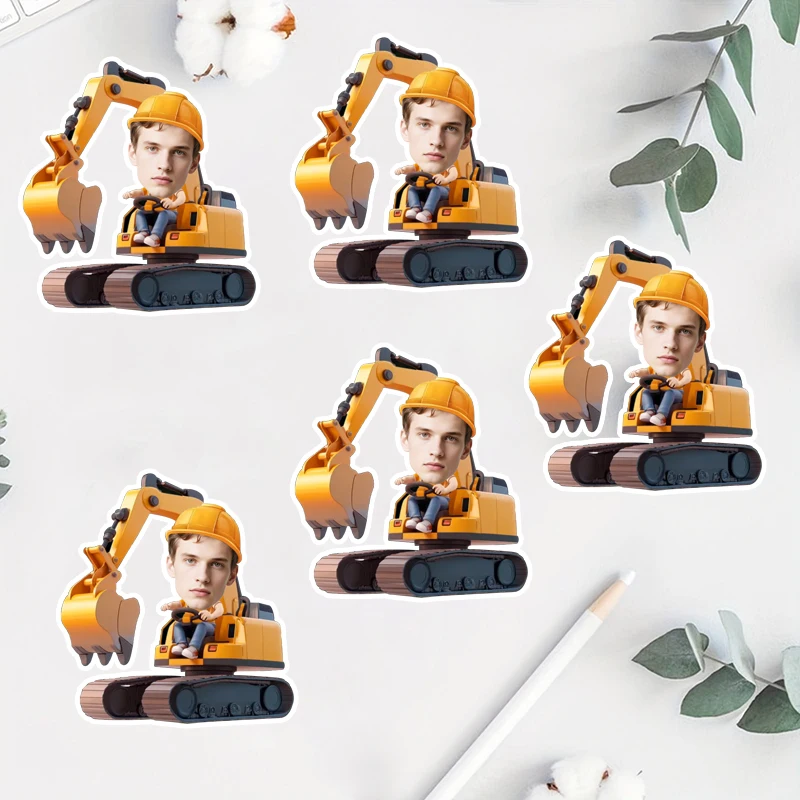 25/50pcs Custom Portrait Face Excavator Driver Style Stickers Adult and Kids Birthday Party Fun Cartoon Self-adhesive Ornaments
25/50pcs Custom Portrait Face Excavator Driver Style Stickers Adult and Kids Birthday Party Fun Cartoon Self-adhesive Ornaments