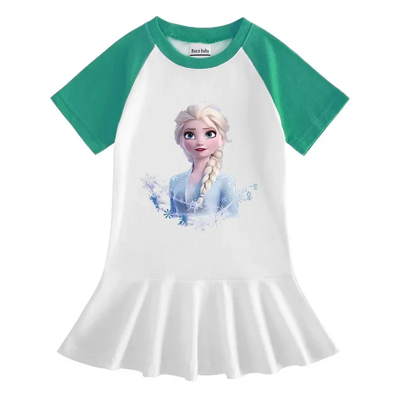 Disney Frozen Elsa Alisa summer Short sleeve children clothing T-shirt cartoon girls dress cartoon baby western pleated skirt
Disney Frozen Elsa Alisa summer Short sleeve children clothing T-shirt cartoon girls dress cartoon baby western pleated skirt
