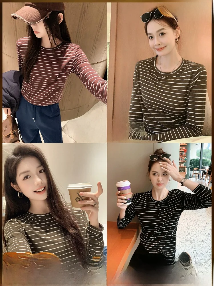 Meiyang Silk Base Shirt Knitted Woolen Blend Casual round Neck Long Sleeve Women's Knitwear Regular Fit Striped Pattern
Meiyang Silk Base Shirt Knitted Woolen Blend Casual round Neck Long Sleeve Women's Knitwear Regular Fit Striped Pattern