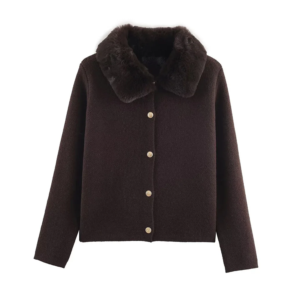 WOMAN 2026 Summer New Fashionable Casual Faux Leather Collar Knitted Shirt Retro Versatile Women's Cardigan Chic Mujer
WOMAN 2026 Summer New Fashionable Casual Faux Leather Collar Knitted Shirt Retro Versatile Women's Cardigan Chic Mujer