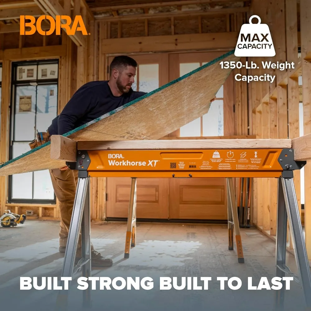 Workhorse XT Adjustable Height Sawhorse - Single Piece Stand with 30-34 inch Adjustable Legs
Workhorse XT Adjustable Height Sawhorse - Single Piece Stand with 30-34 inch Adjustable Legs