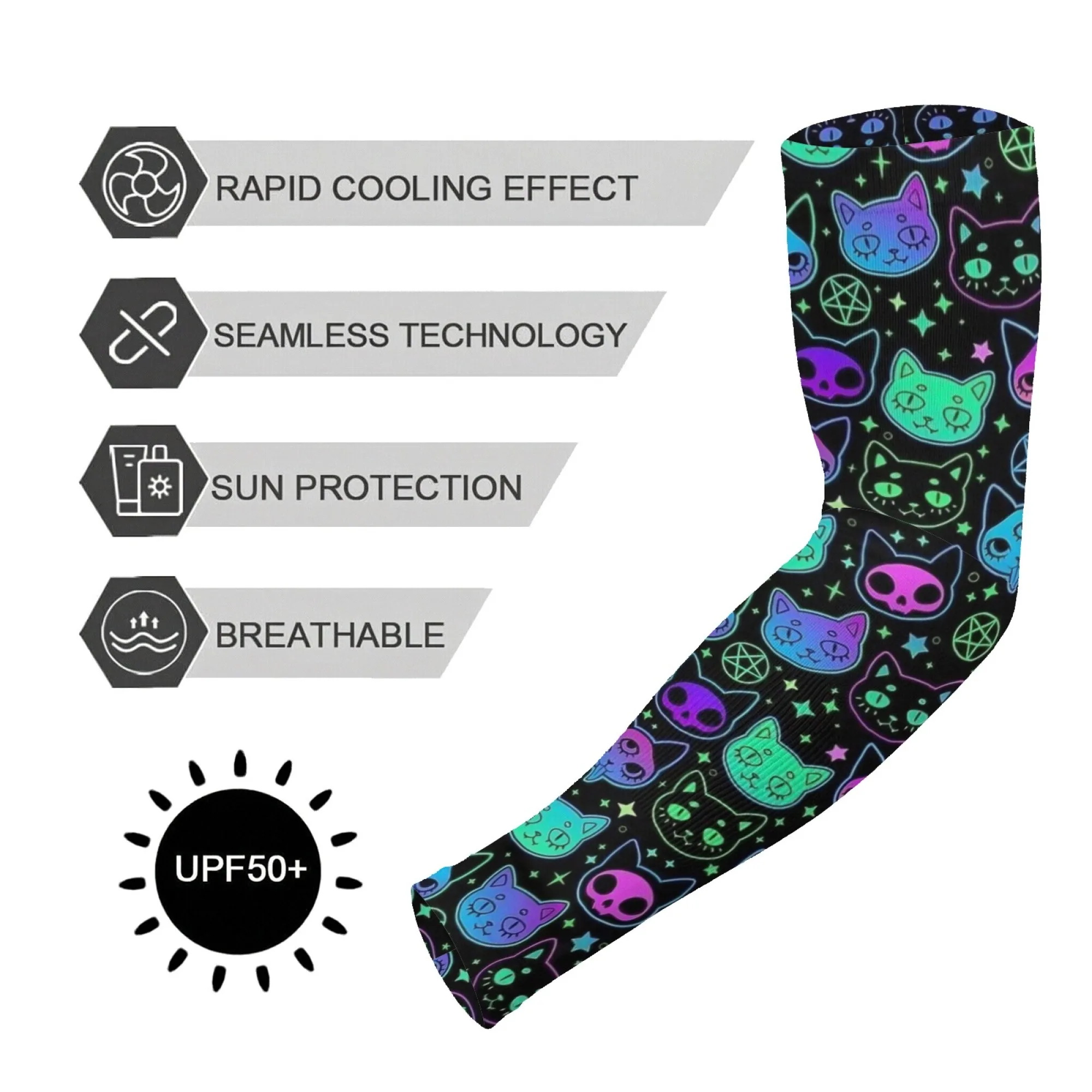 Happy Graffiti Ghost Cat Skull Oversleeves Non-slip Quick dry Comfortable Soft UV Protection Covers Gardening Sports Arm Sleeves
Happy Graffiti Ghost Cat Skull Oversleeves Non-slip Quick dry Comfortable Soft UV Protection Covers Gardening Sports Arm Sleeves