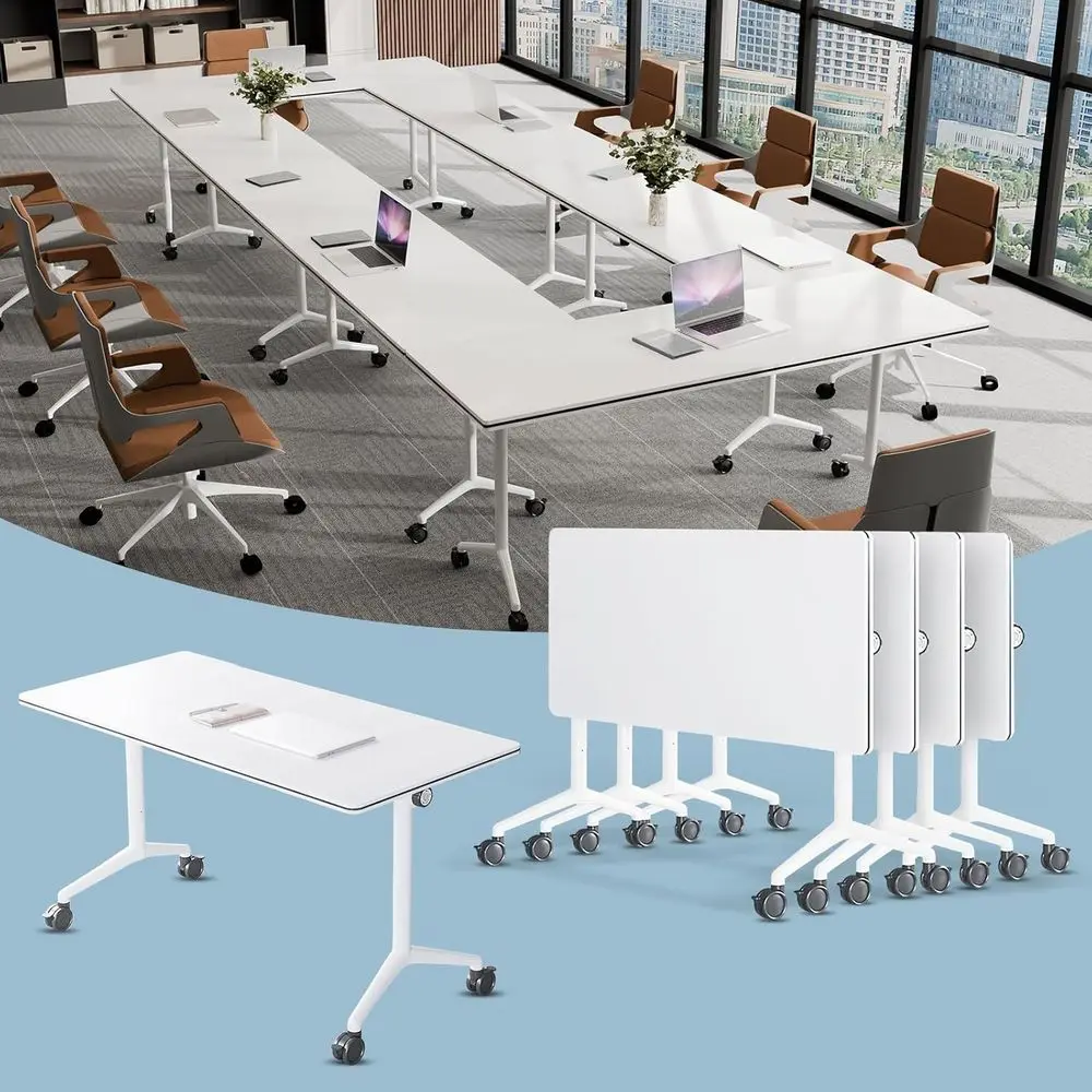 360 ° Вращающийся конференц-стол на 4-6 человек с колесиками, идеально подходит для офисных встреч (4 шт., белый, 47 дюймов)
360 ° Вращающийся конференц-стол на 4-6 человек с колесиками, идеально подходит для офисных встреч (4 шт., белый, 47 дюймов)