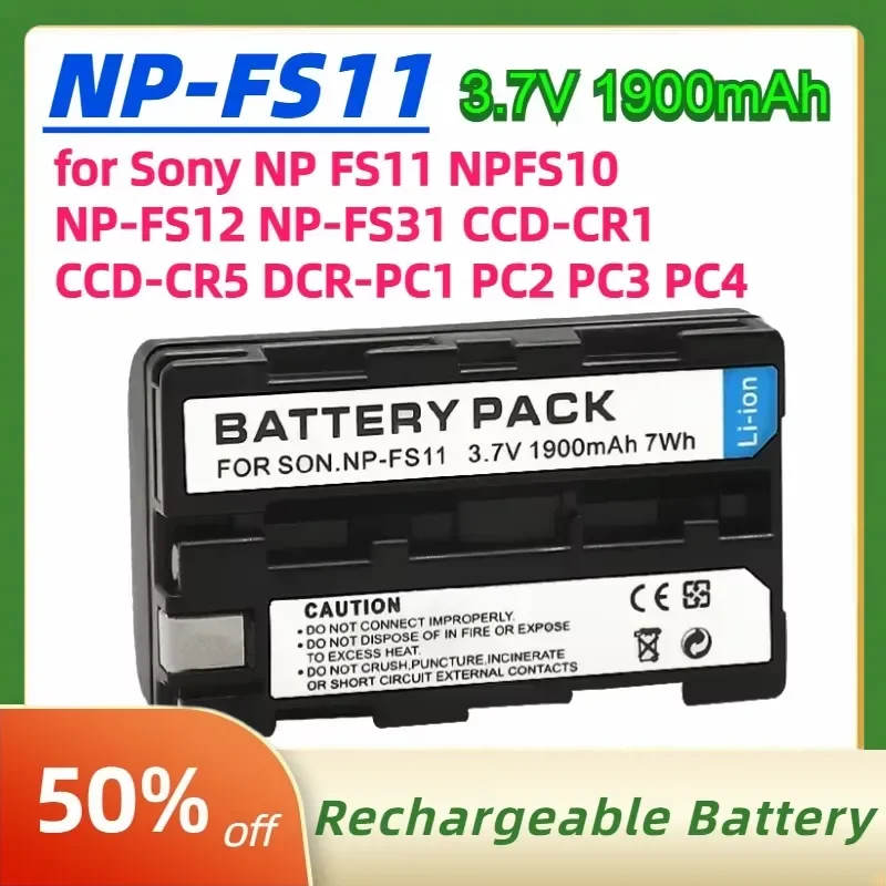 For Sony NP-FS11 Digital Battery 3.7V 1900mAh for Sony NP FS11 NPFS10 NP-FS12 NP-FS31 CCD-CR1 CCD-CR5 DCR-PC1 PC2 PC3 PC4 PC5
For Sony NP-FS11 Digital Battery 3.7V 1900mAh for Sony NP FS11 NPFS10 NP-FS12 NP-FS31 CCD-CR1 CCD-CR5 DCR-PC1 PC2 PC3 PC4 PC5