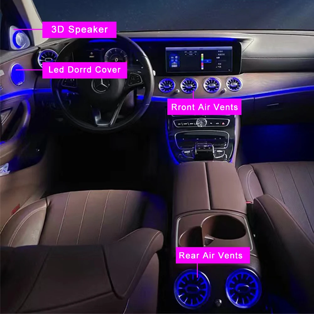 LED Ambient Light For Mercedes-Benz E W213 Dashboard Air Vent Nozzle Lamp EQS Outlet 3D Tweeter Atmosphere Lights Car Decoration
LED Ambient Light For Mercedes-Benz E W213 Dashboard Air Vent Nozzle Lamp EQS Outlet 3D Tweeter Atmosphere Lights Car Decoration