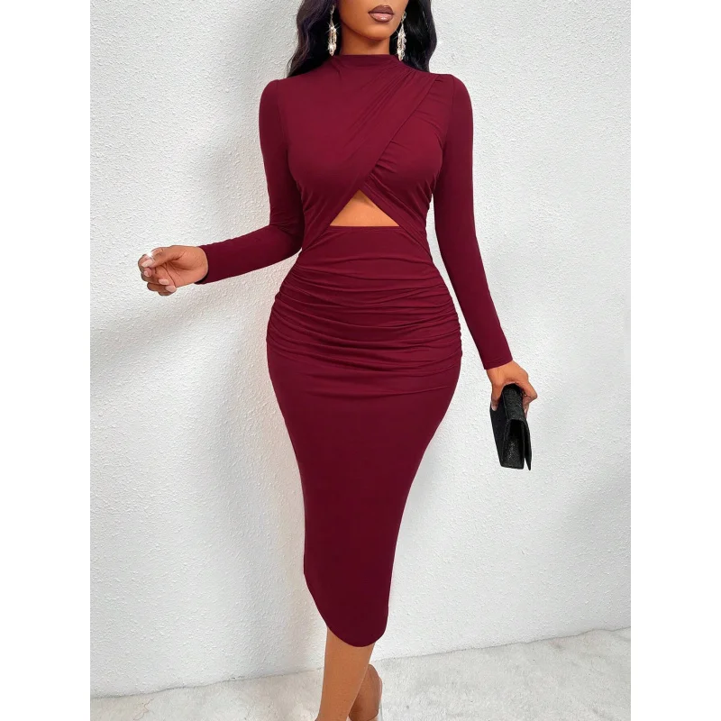 Autumn Winter New Women's Slim Fit Bodycon Sexy Hollow Out Long Sleeve Tight Dress
Autumn Winter New Women's Slim Fit Bodycon Sexy Hollow Out Long Sleeve Tight Dress