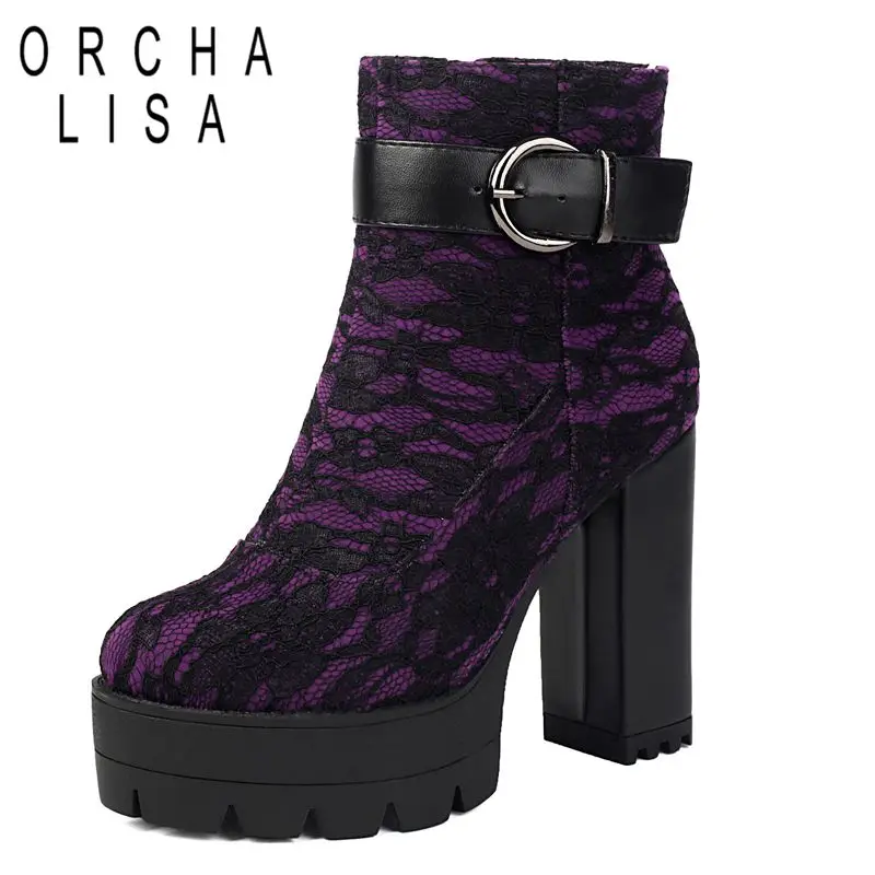 ORCHA LISA 2025 Sexy Women Ankle Boots Round Toe Block Heel 11cm Platform 3.5cm Zipper Belt Buckle Big Size 48 49 50 Dating Bota
ORCHA LISA 2025 Sexy Women Ankle Boots Round Toe Block Heel 11cm Platform 3.5cm Zipper Belt Buckle Big Size 48 49 50 Dating Bota