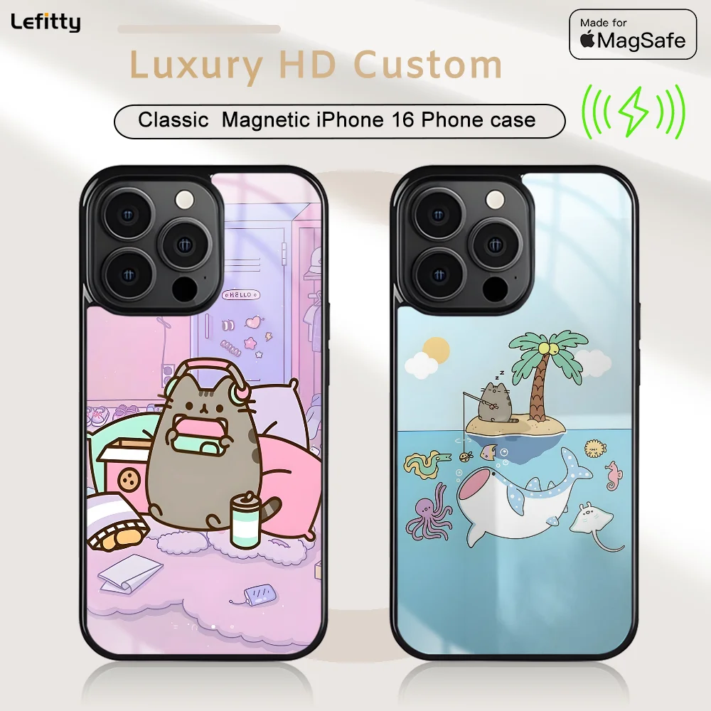 Cartoon P-Pusheens Cute Cat Phone Case For iPhone 16 15 14 13 12 11 Pro Max Plus Mini Magnetic Magsafe Wireless Charging Cover
Cartoon P-Pusheens Cute Cat Phone Case For iPhone 16 15 14 13 12 11 Pro Max Plus Mini Magnetic Magsafe Wireless Charging Cover