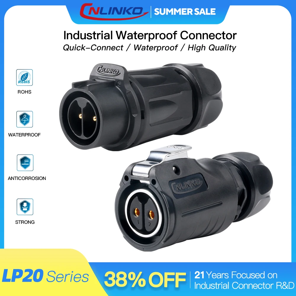 CNLINKO LP20 Upgraded Waterproof Butt Connector Bulkhead Design Anti Retreat Secure Locking Durable IP68 Electrical Connectors
CNLINKO LP20 Upgraded Waterproof Butt Connector Bulkhead Design Anti Retreat Secure Locking Durable IP68 Electrical Connectors