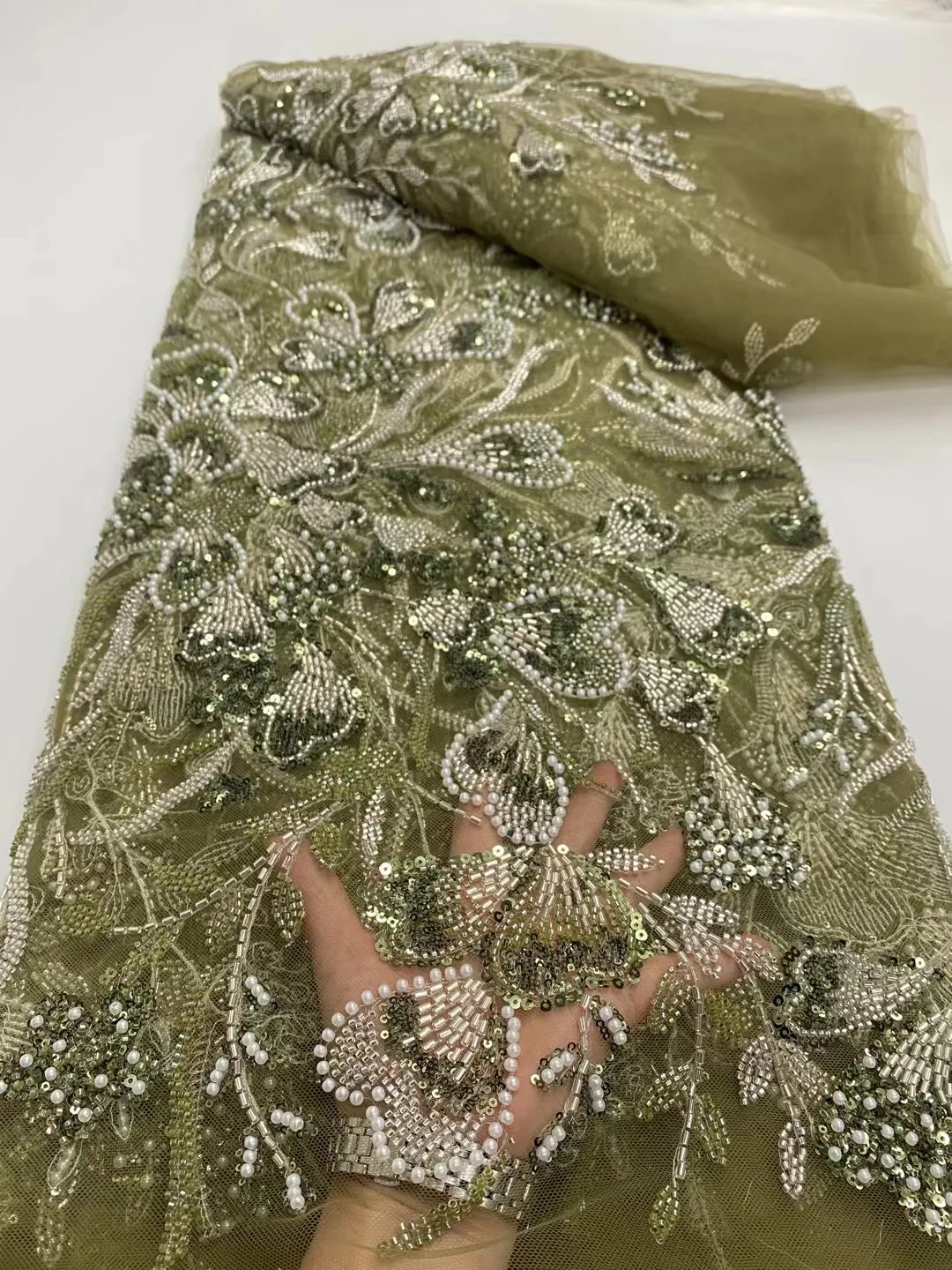African Nigerian Sequins Embroidery Tulle Lace Fabric High Quality Beads Stone Prom Dresses Sewing Guipure 5 Yards DP0350 2025
African Nigerian Sequins Embroidery Tulle Lace Fabric High Quality Beads Stone Prom Dresses Sewing Guipure 5 Yards DP0350 2025