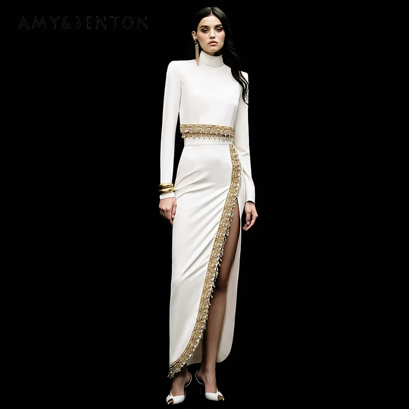Long Skirt Set European American Fashion Heavy Industry Embroidery Sequined Beads Short Top Sweet Cool Split Skirts Sets Ladies
Long Skirt Set European American Fashion Heavy Industry Embroidery Sequined Beads Short Top Sweet Cool Split Skirts Sets Ladies
