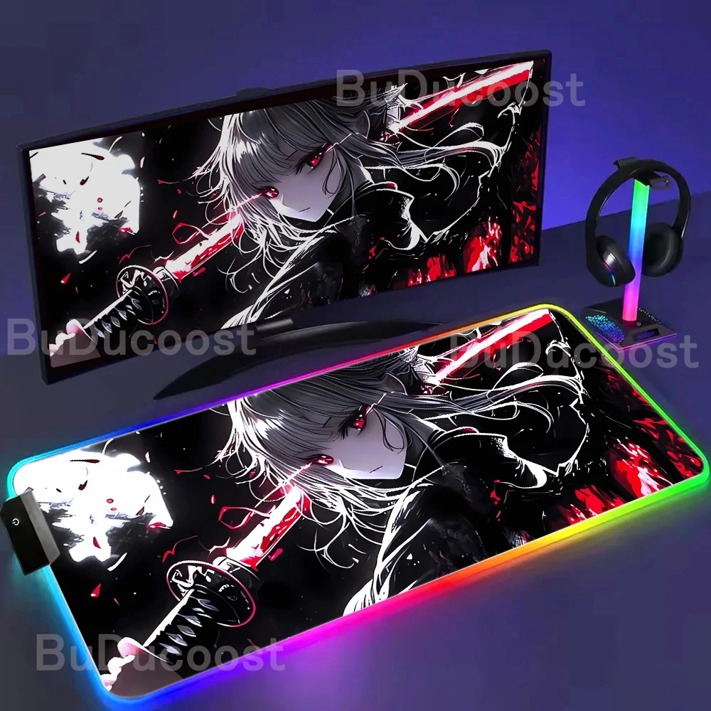 Kawaii Anime Sword Girl RGB коврик для мыши большой игровой коврик для мыши большие игровые аксессуары коврик для компьютерной клавиатуры XXL 400x900 мм настольный коврик
Kawaii Anime Sword Girl RGB коврик для мыши большой игровой коврик для мыши большие игровые аксессуары коврик для компьютерной клавиатуры XXL 400x900 мм настольный коврик