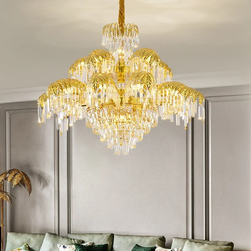 Modern Luxury Crystal Pendent Lamp European Classical Living Room Restaurant Hanging Lamp Villa Hall Duplex Staircase Chandelier
Modern Luxury Crystal Pendent Lamp European Classical Living Room Restaurant Hanging Lamp Villa Hall Duplex Staircase Chandelier